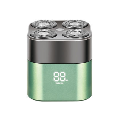 Mini rasoir électrique rechargeable pour homme lancement imperméable à l'eau IP65 4 lames rotatives