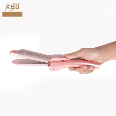 Styling de cheveux humide à sec pliable 2 en 1 Détirer les boucles de cheveux avec plaque en céramique